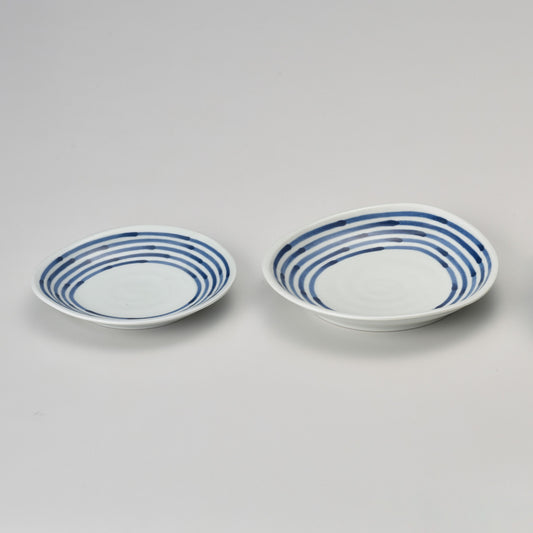 和染ライン変形皿