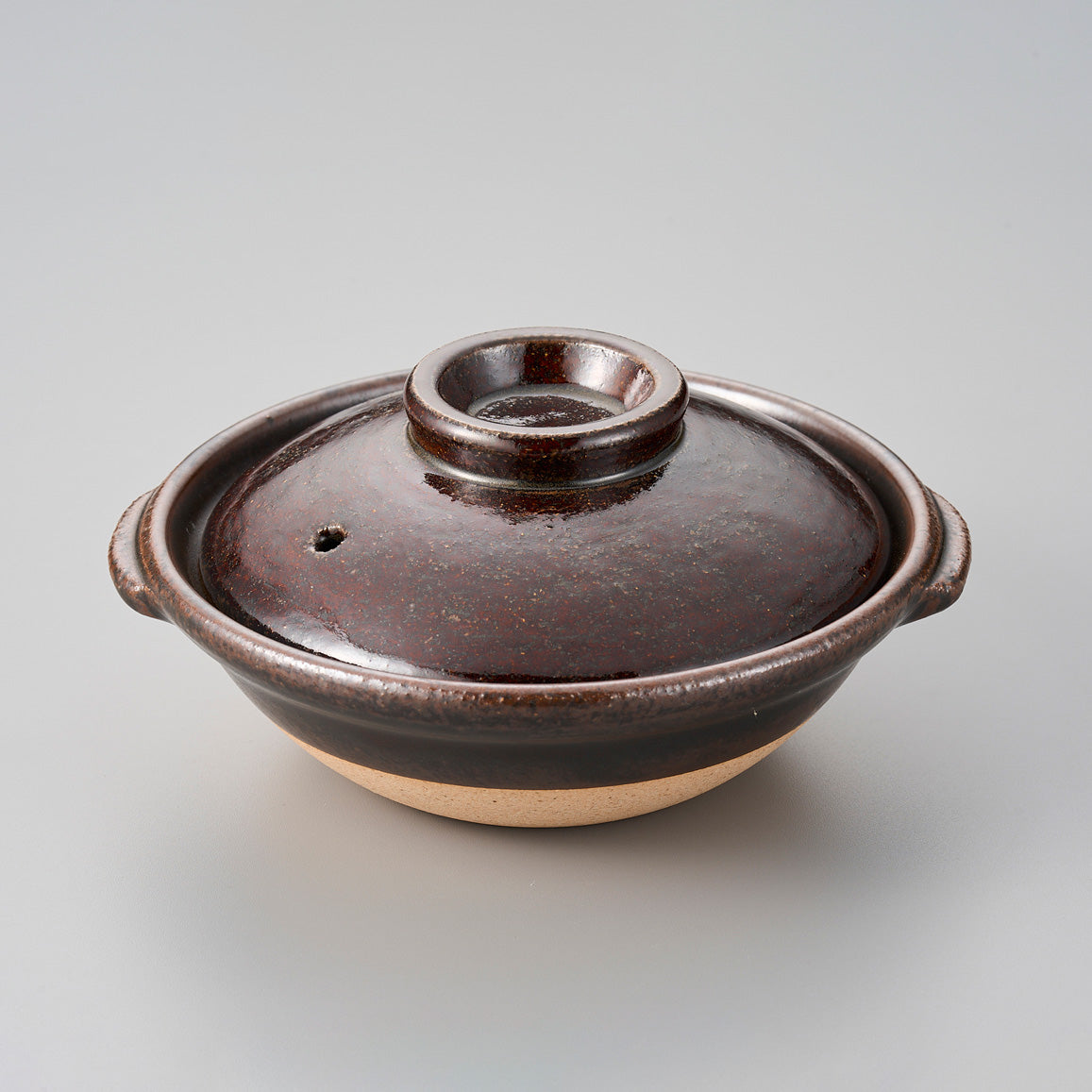 721-10244　茶5.5寸土鍋 アメ釉