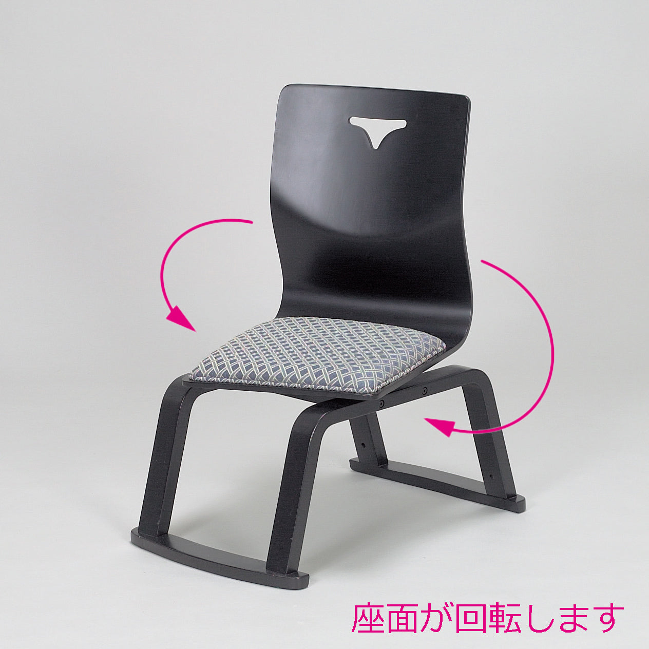 810-22001　35cm木製回転椅子