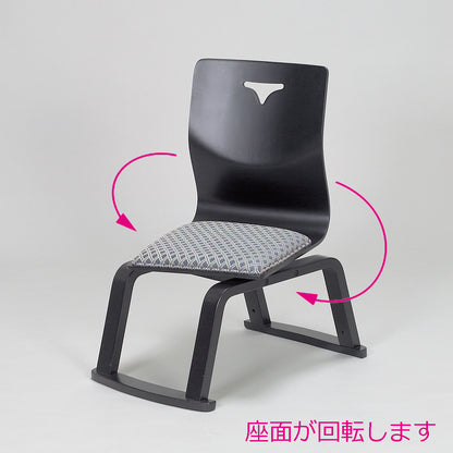 810-22001　35cm木製回転椅子