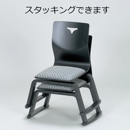 810-22001　35cm木製回転椅子