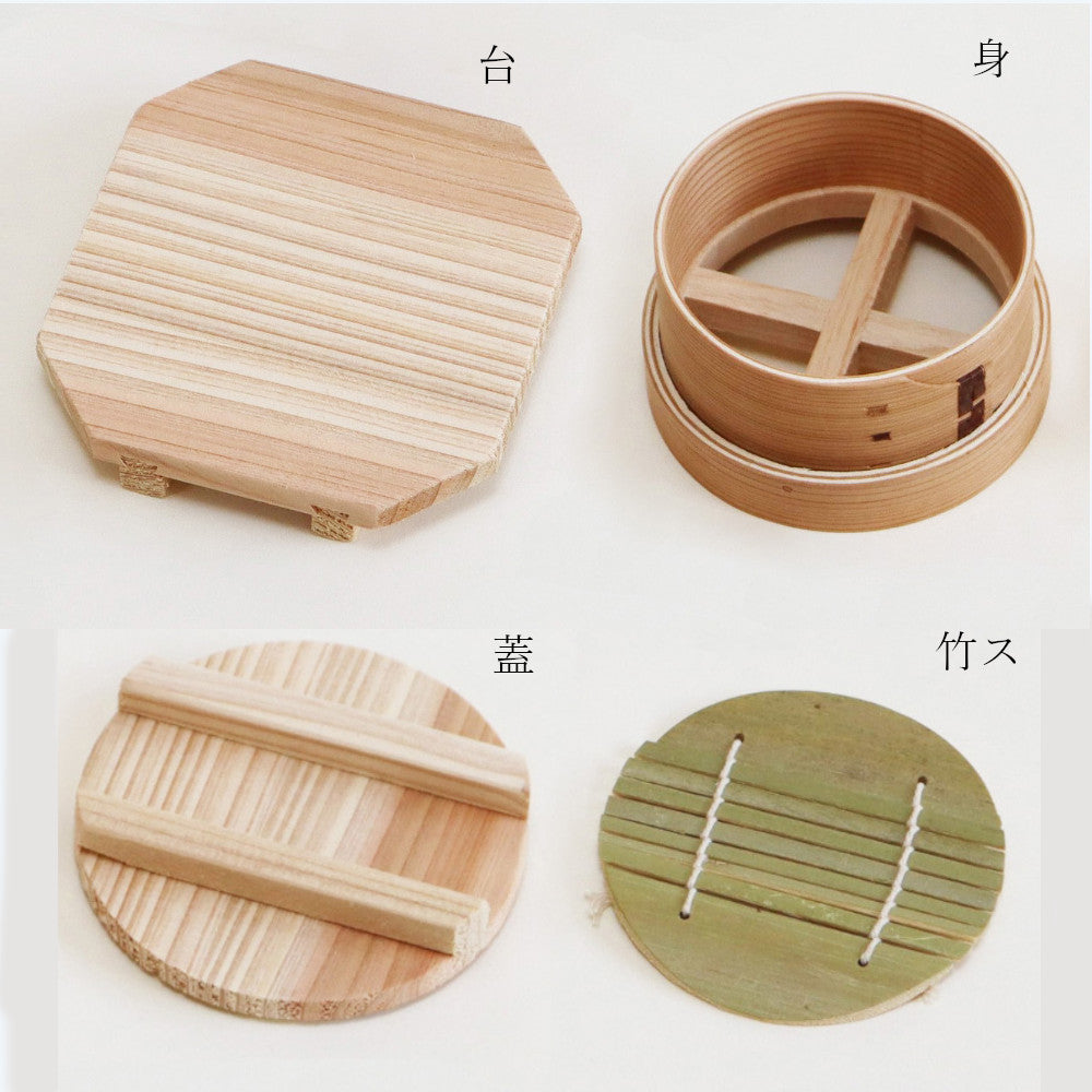 820-56101　3寸丸白木セイロ台付