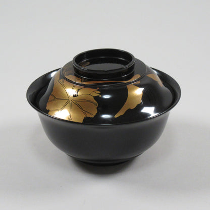 S25-120　木製羽反椀　蓮と蝶<4個セット>