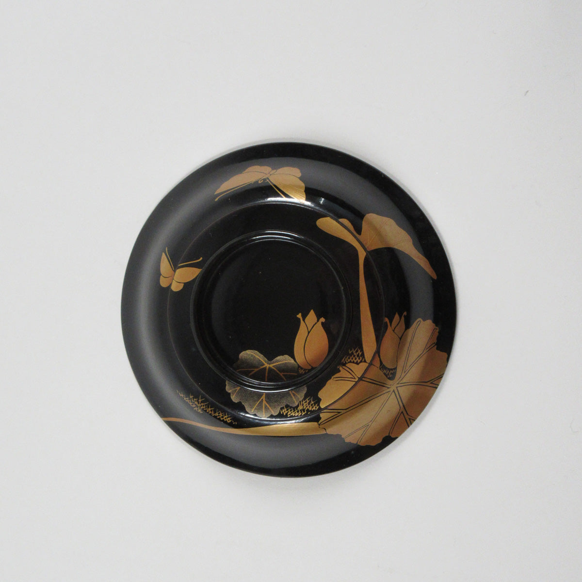 S25-120　木製羽反椀　蓮と蝶<4個セット>