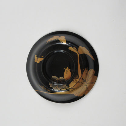 S25-120　木製羽反椀　蓮と蝶<4個セット>