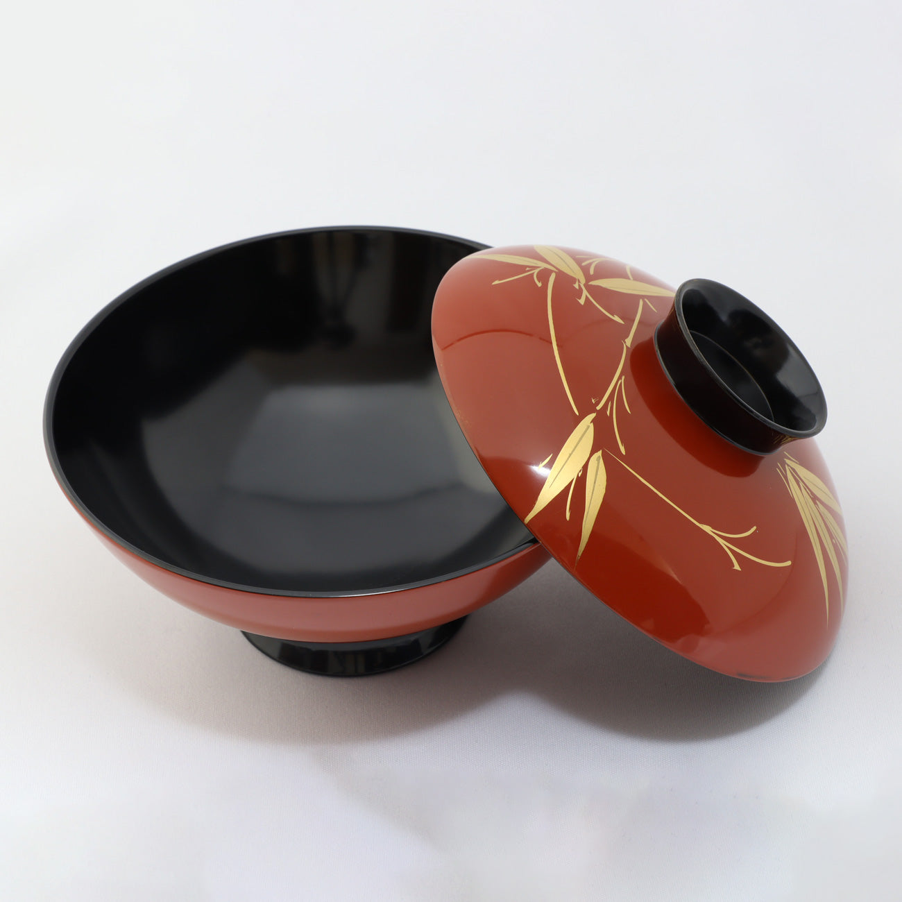 S25-12　小槌椀　手描き朱金笹<13個セット>