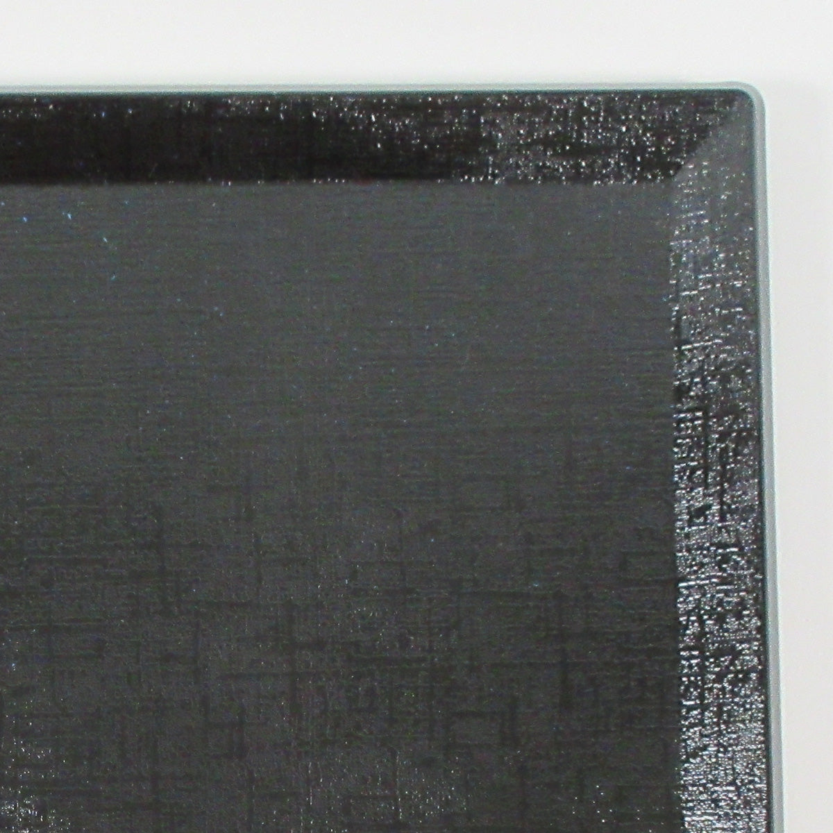 S25-166　【B級品】尺1正角布目端反盆　黒