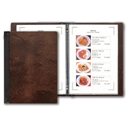 113-30123　メニューブック　SHO-101 茶