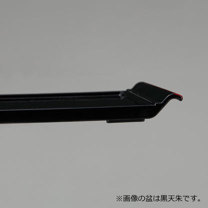 寂光盆　メイプル(ベージュ木目)渕黒　耐熱ノンスリップ盆