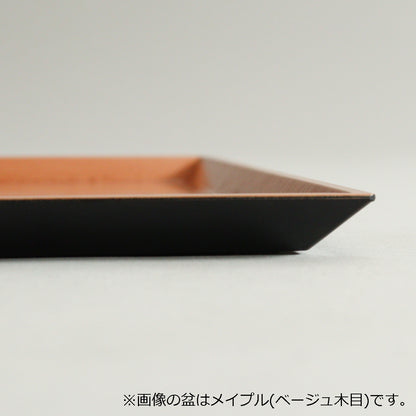 峰定盆　黒天朱　ノンスリップ盆