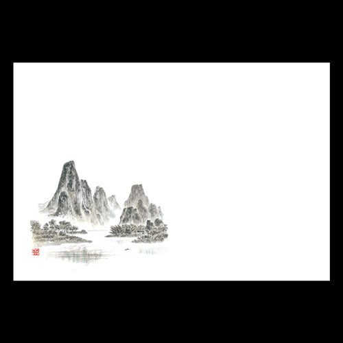 201-10098 38cm上質紙マット 山水画(オールシーズン)