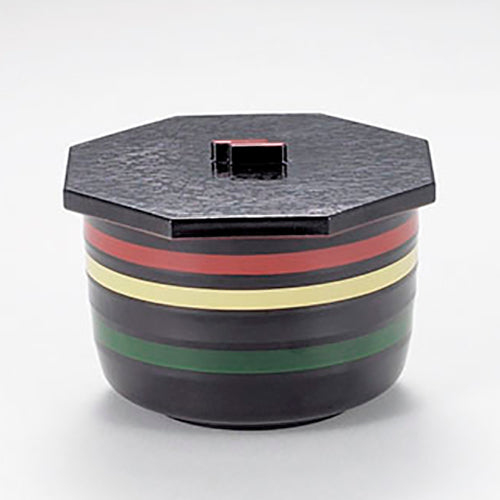360-31122　野立飯器　黒3本線内朱