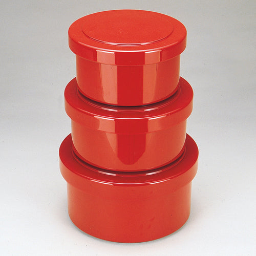 保温飯器　朱