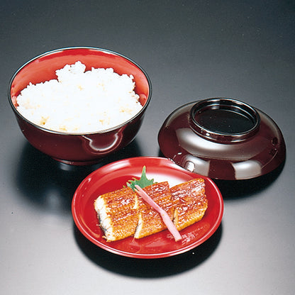 380-36211　味づくし<朱中皿付>　タメ内朱