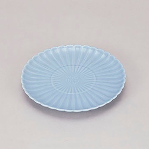 610-28020　5寸菊割皿　青磁
