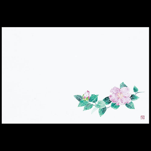 201-10237 38cm上質紙マット 山茶花(さざんか)(10～2月)