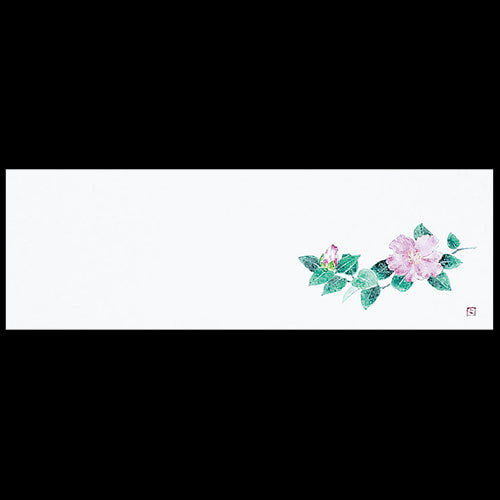 201-20180 上質紙13cm長角マット 山茶花(さざんか)(10～2月)