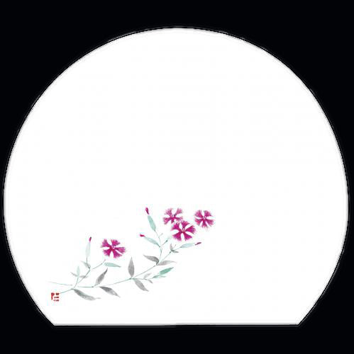 192-40030　半月尺3雲竜和紙マット　なでしこ(8・9月)