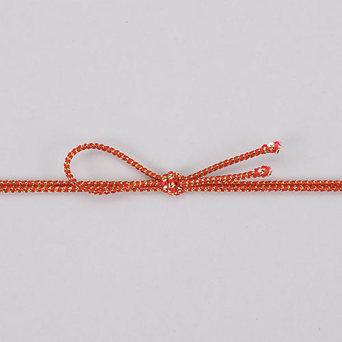 4ッ打ラメ入りゴム2重片花結び(金ラメ)　中74cm<各100本入>