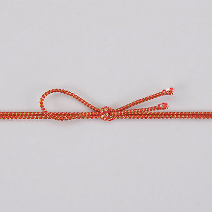 4ッ打ラメ入りゴム2重片花結び(金ラメ)　中74cm<各100本入>
