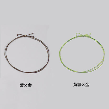 4ッ打ラメ入りゴム2重片花結び(金ラメ)　中74cm<各100本入>