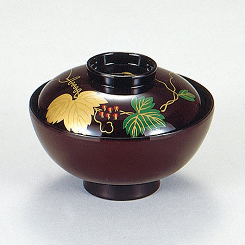 350-15422　4寸千代原椀　総タメつた内黒