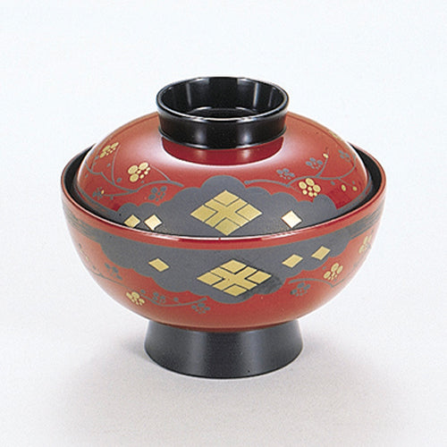 350-16232　大文椀　朱正方寺内黒