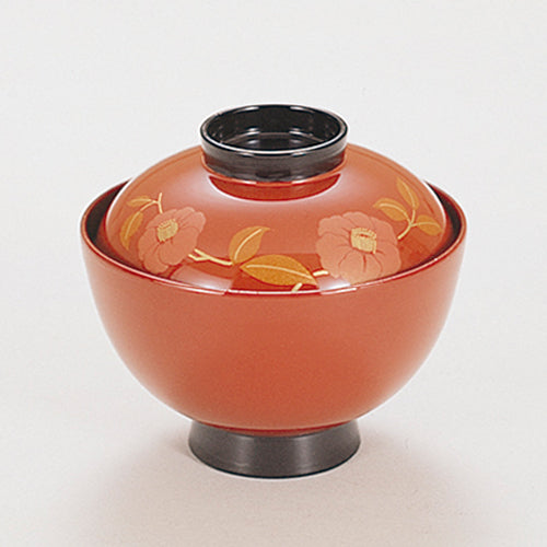 350-17082　3.7寸みやこ椀　朱椿