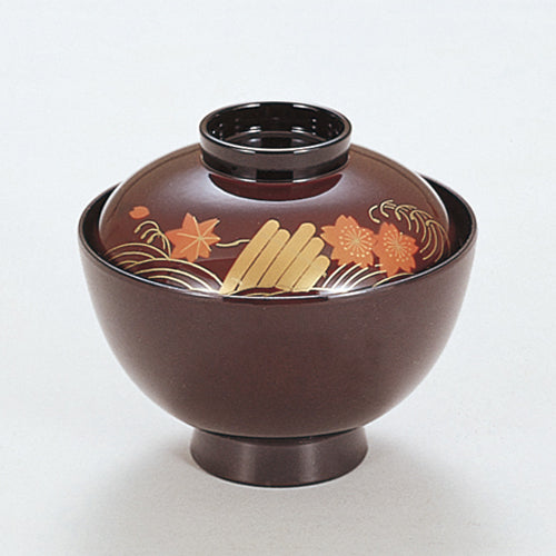 350-17452　3.7寸みやこ椀　総タメ花イカダ内黒