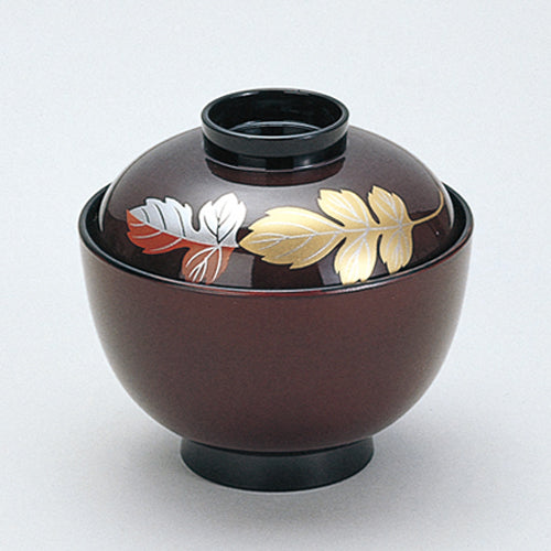 350-17352　3.7寸みやこ椀　総タメ二ツ葉菊