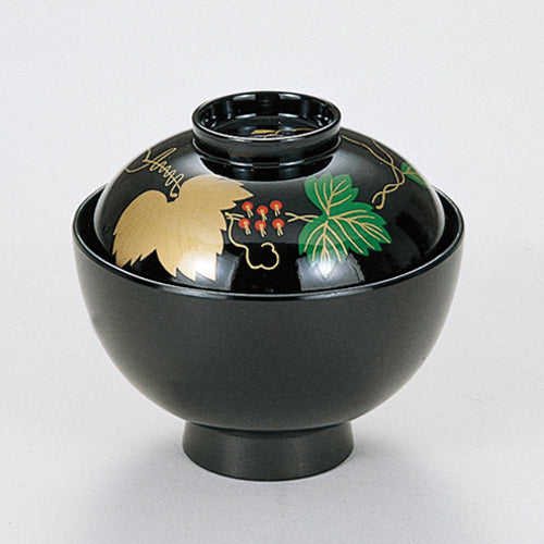 350-17332　3.7寸みやこ椀　黒つた