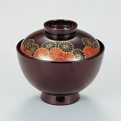 350-17342　3.7寸みやこ椀　総タメ小菊内黒