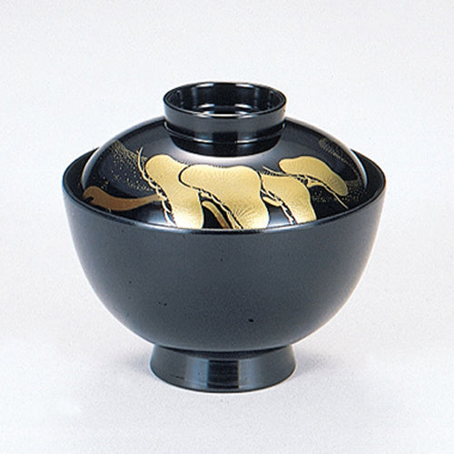350-17212　3.7寸みやこ椀　黒松内黒