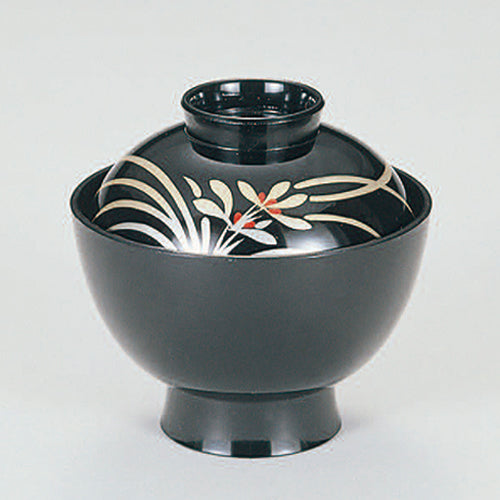 350-19222　3.5寸小吸物椀　黒ラン
