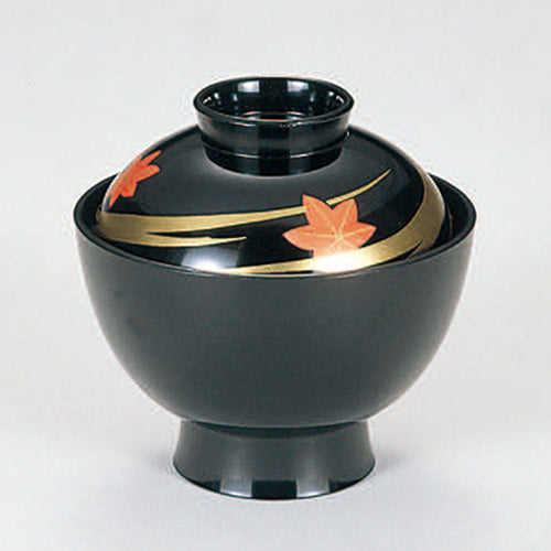 350-19152　3.5寸小吸物椀　黒波桜
