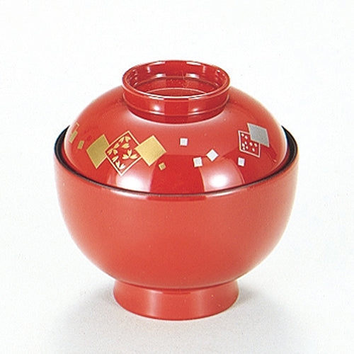 350-20072　丸福椀　朱色紙