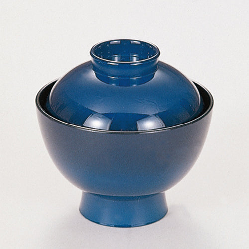 350-19312　3.5寸小吸物椀　ブルーボカシ