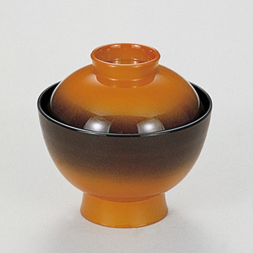 350-19322　3.5寸小吸物椀　オレンジボカシ