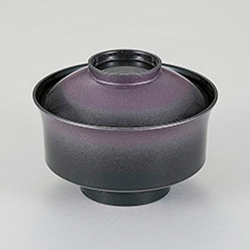 350-22352　万寿椀　紫ぼかし内黒