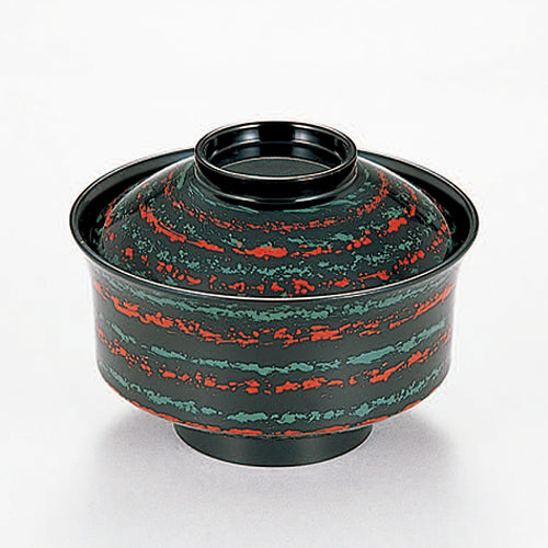 350-22202　万寿椀　黒点緑赤線