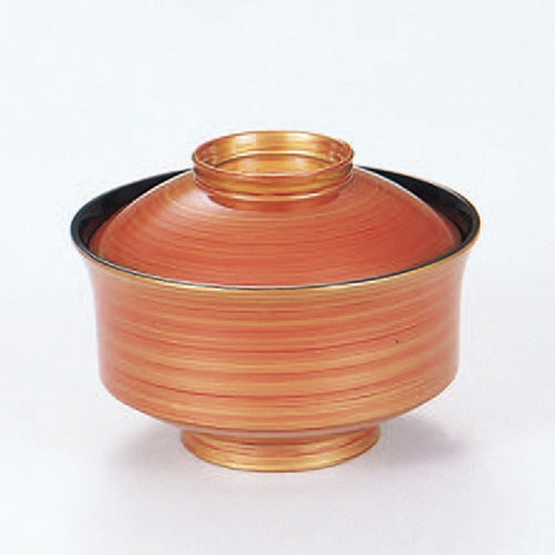 350-22072　万寿椀　朱金カスリ