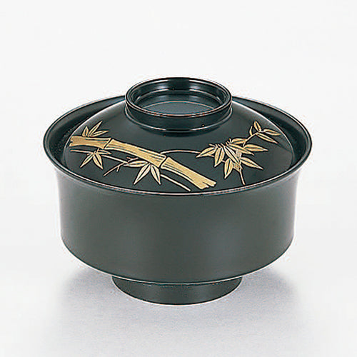 350-22112　万寿椀　黒金竹