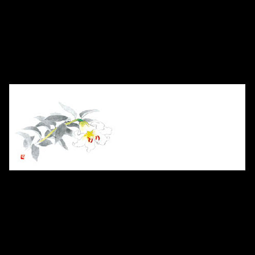 192-20047　箸置雲竜和紙マット　ゆり (5・6月)