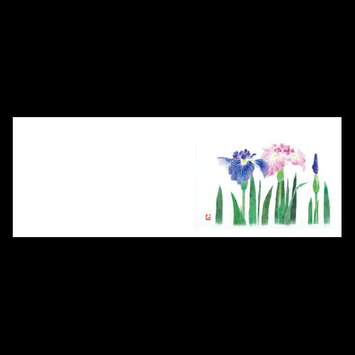 192-20044　箸置雲竜和紙マット　新花菖蒲 (5・6月)