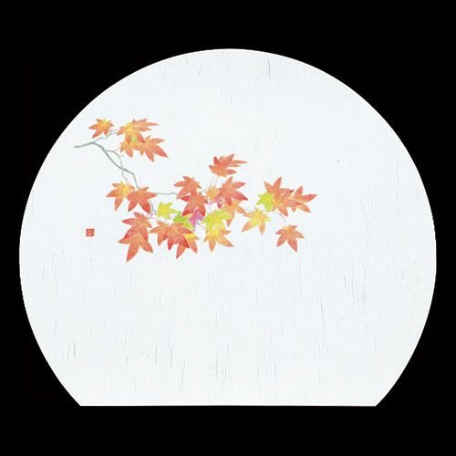 192-40031　半月尺3雲竜和紙マット　紅葉 (9・10月)