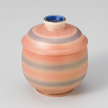 707-10378　銀彩二色ライン吹むし碗