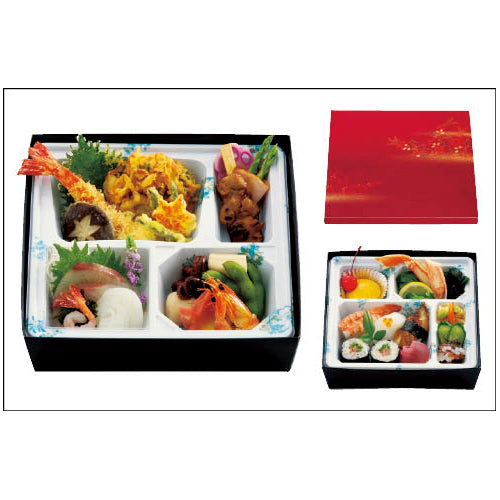 二段弁当容器　70-70　朱染