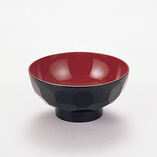 355-12011　亀甲汁椀　黒内朱