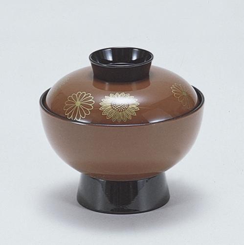 350-52021　4寸高仙才椀　朱菊