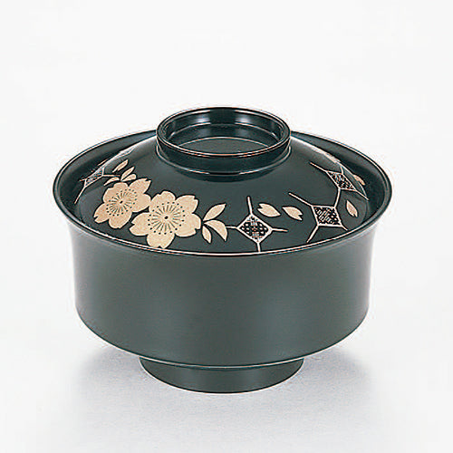 350-22102　万寿椀　黒桜
